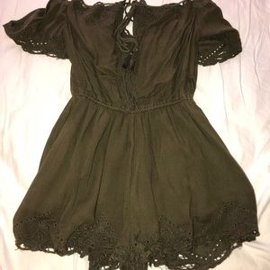 Free people off the shoulder eyelet romper